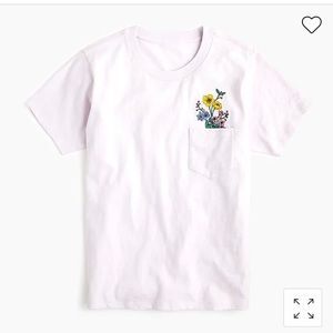 J. Crew Flower Pocket tee